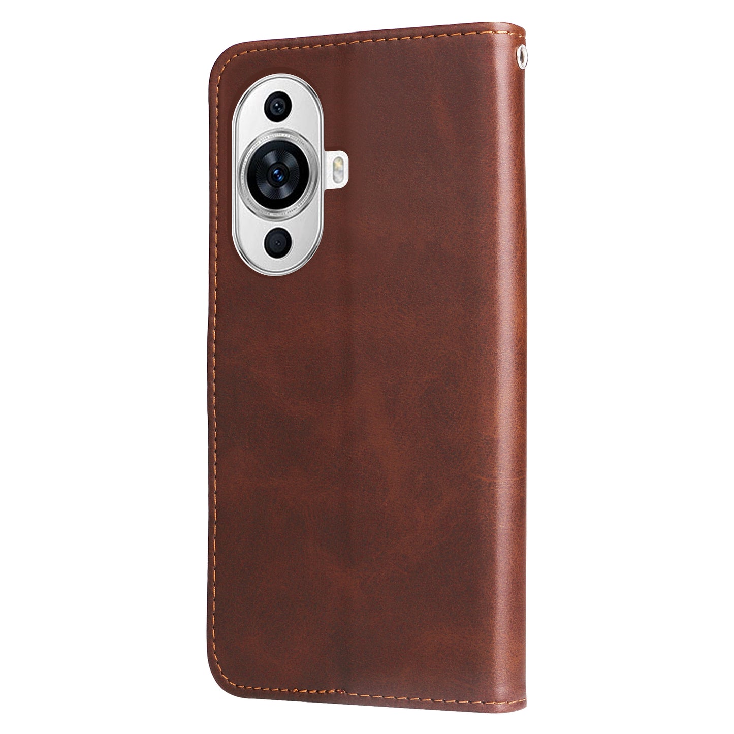 Leather Phone Case for Huawei nova 11 , Calf Texture Zipper Pocket Stand Wallet Shockproof Cover