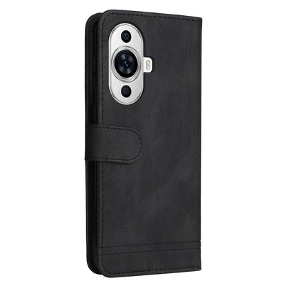 For Huawei nova 11 Pro / nova 11 Ultra PU Leather Skin-touch Folio Case Imprinted Lines Wallet Stand Phone Cover