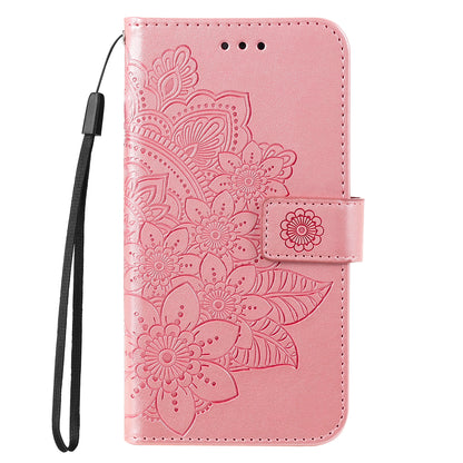 For Huawei nova 11 Flip Stand PU Leather Case Flower Imprinting Wallet Phone Cover