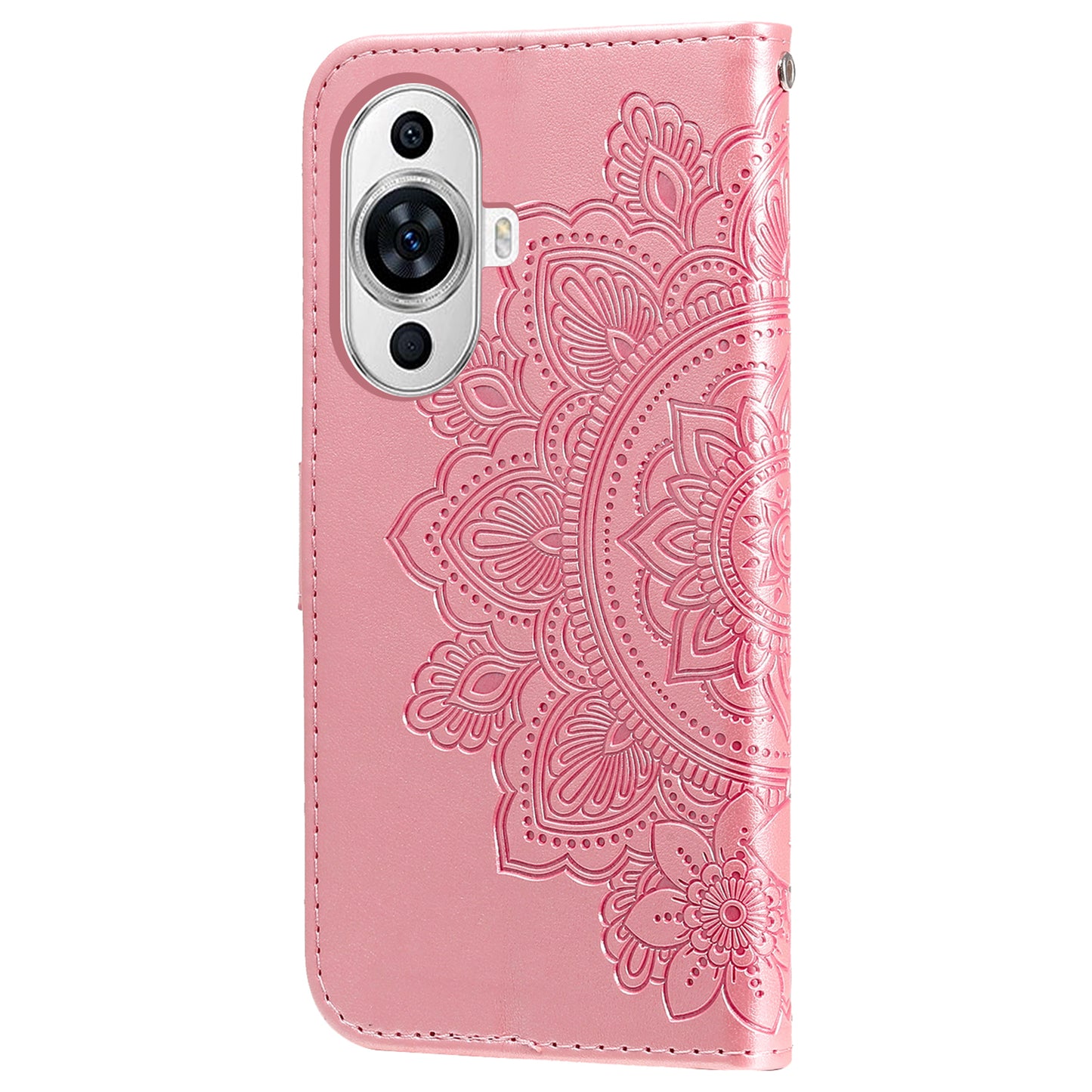 For Huawei nova 11 Flip Stand PU Leather Case Flower Imprinting Wallet Phone Cover
