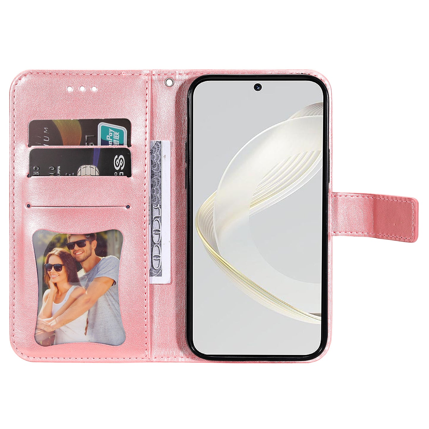 For Huawei nova 11 Flip Stand PU Leather Case Flower Imprinting Wallet Phone Cover