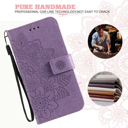 For Huawei nova 11 Flip Stand PU Leather Case Flower Imprinting Wallet Phone Cover
