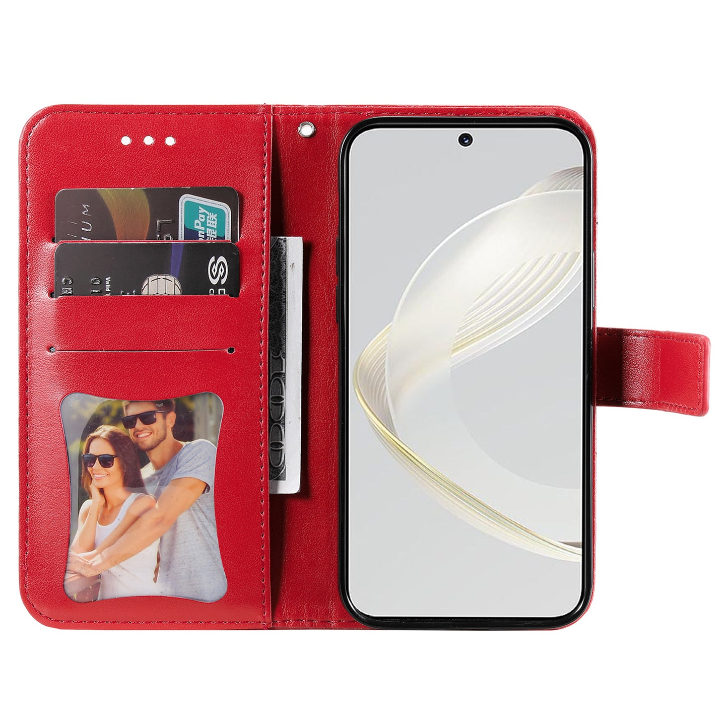 For Huawei nova 11 Flip Stand PU Leather Case Flower Imprinting Wallet Phone Cover