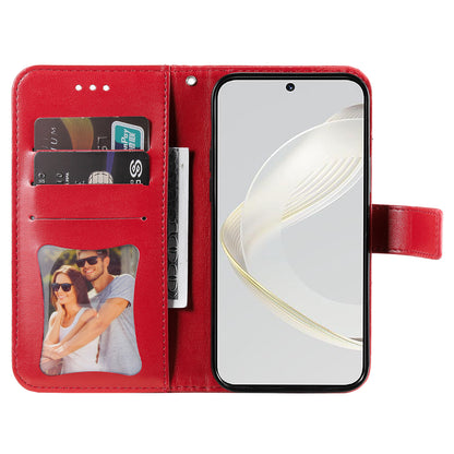 For Huawei nova 11 Flip Stand PU Leather Case Flower Imprinting Wallet Phone Cover
