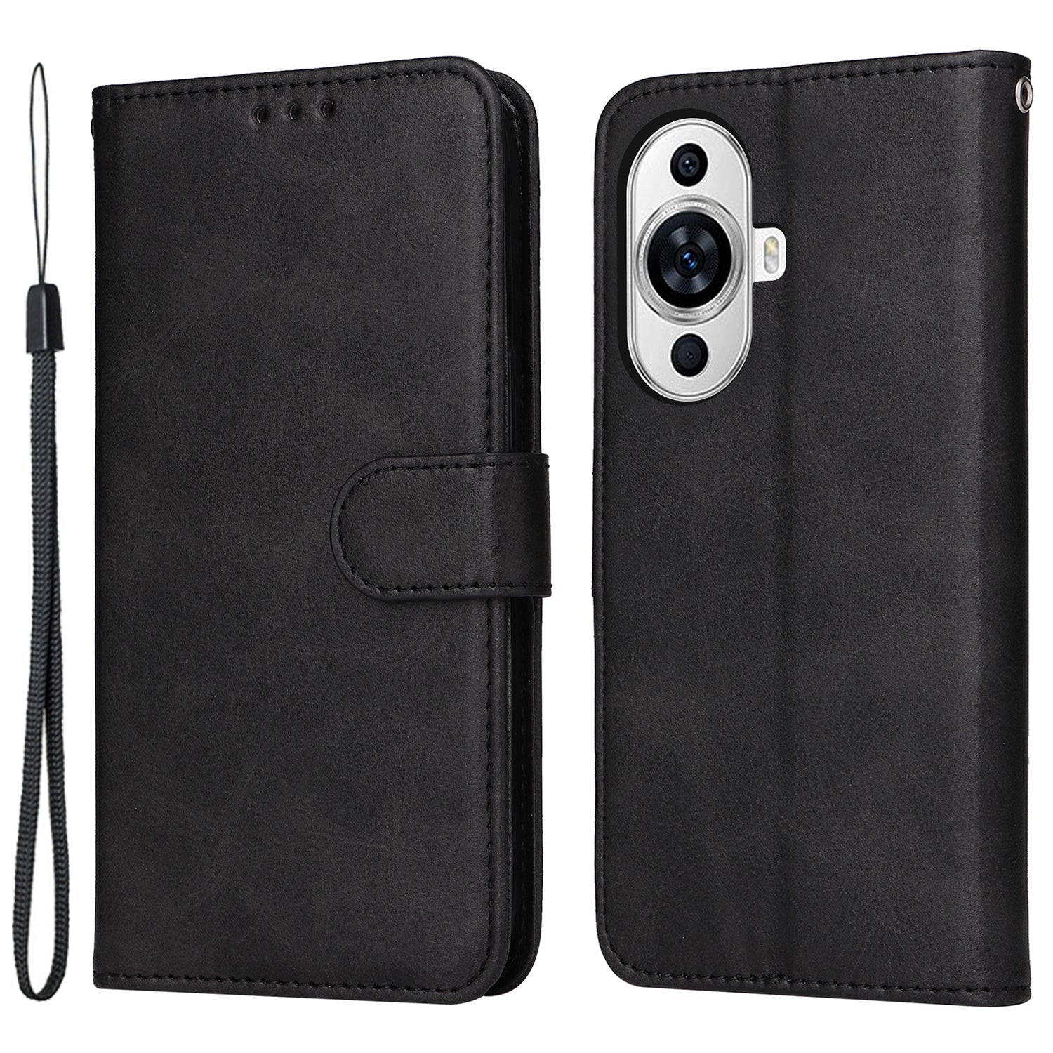 For Huawei nova 11 Wallet Case PU Leather  Calf Texture Flip Stand Phone Cover
