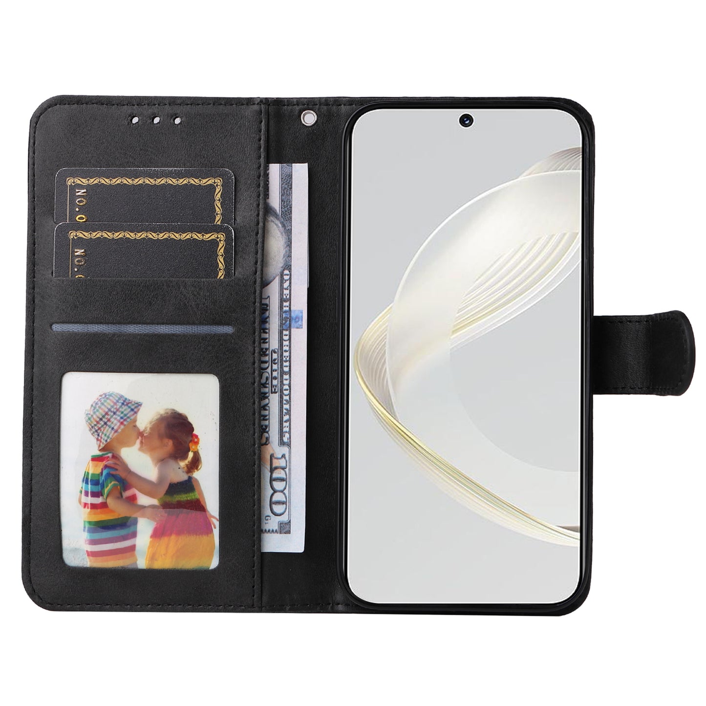 For Huawei nova 11 Wallet Case PU Leather  Calf Texture Flip Stand Phone Cover