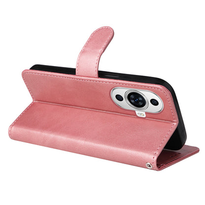 For Huawei nova 11 Wallet Case PU Leather  Calf Texture Flip Stand Phone Cover