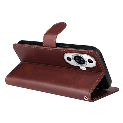 For Huawei nova 11 Wallet Case PU Leather  Calf Texture Flip Stand Phone Cover