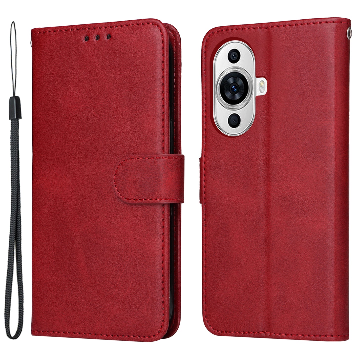For Huawei nova 11 Wallet Case PU Leather  Calf Texture Flip Stand Phone Cover