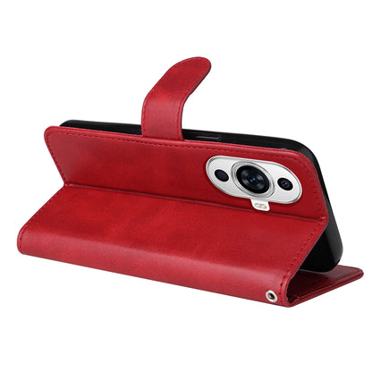 For Huawei nova 11 Wallet Case PU Leather  Calf Texture Flip Stand Phone Cover