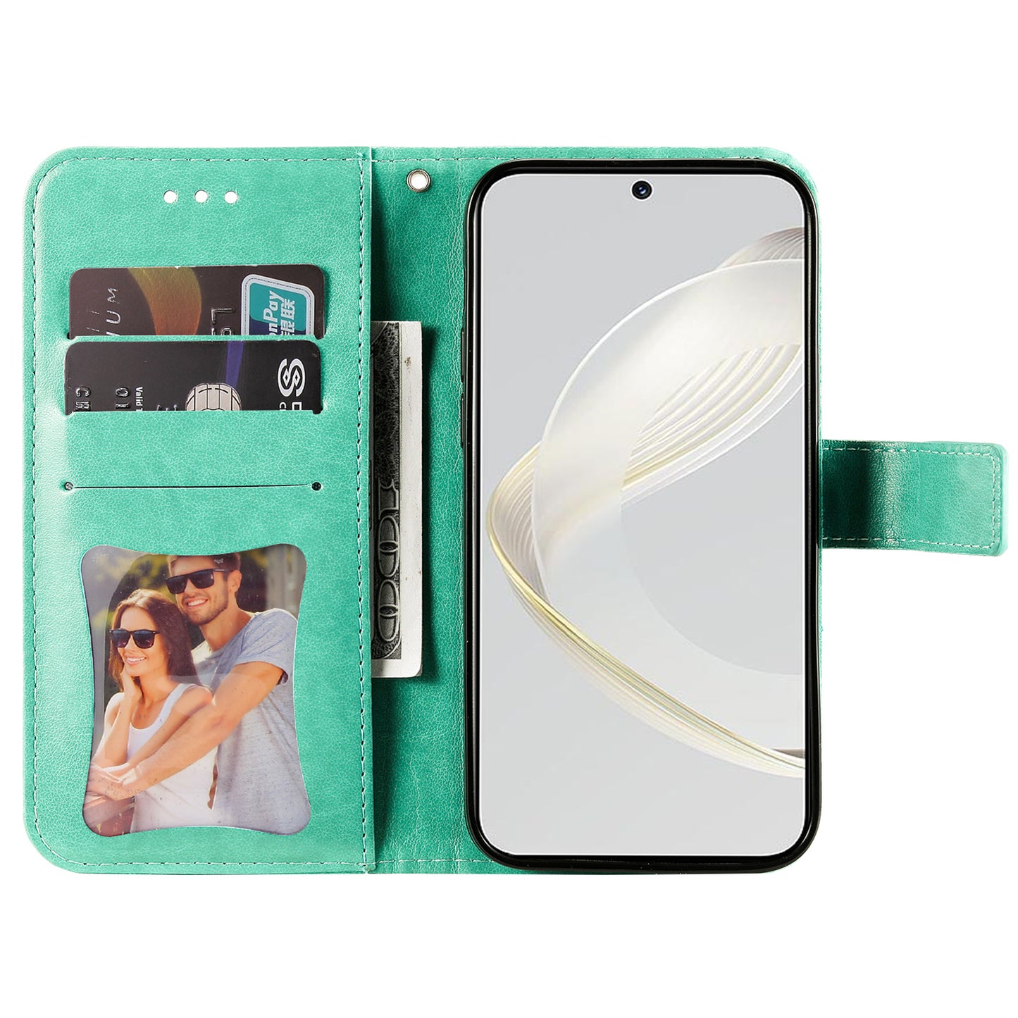 For Huawei nova 11 Pro / nova 11 Ultra PU Leather Flip Folio Wallet Case Flower Imprinting Stand Phone Cover