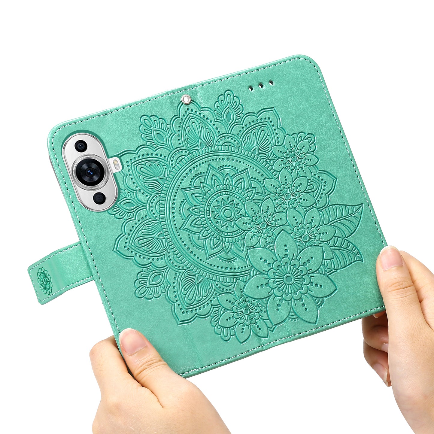 For Huawei nova 11 Pro / nova 11 Ultra PU Leather Flip Folio Wallet Case Flower Imprinting Stand Phone Cover