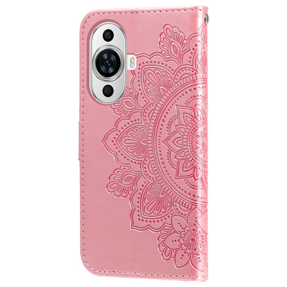 For Huawei nova 11 Pro / nova 11 Ultra PU Leather Flip Folio Wallet Case Flower Imprinting Stand Phone Cover