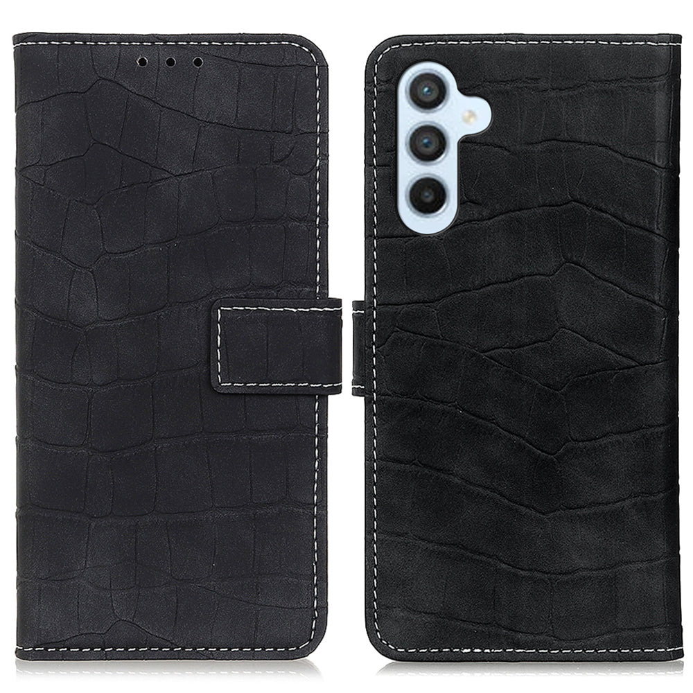 For Samsung Galaxy M54 5G / F54 5G Leather Phone Case Stand Crocodile Texture Phone Wallet Cover