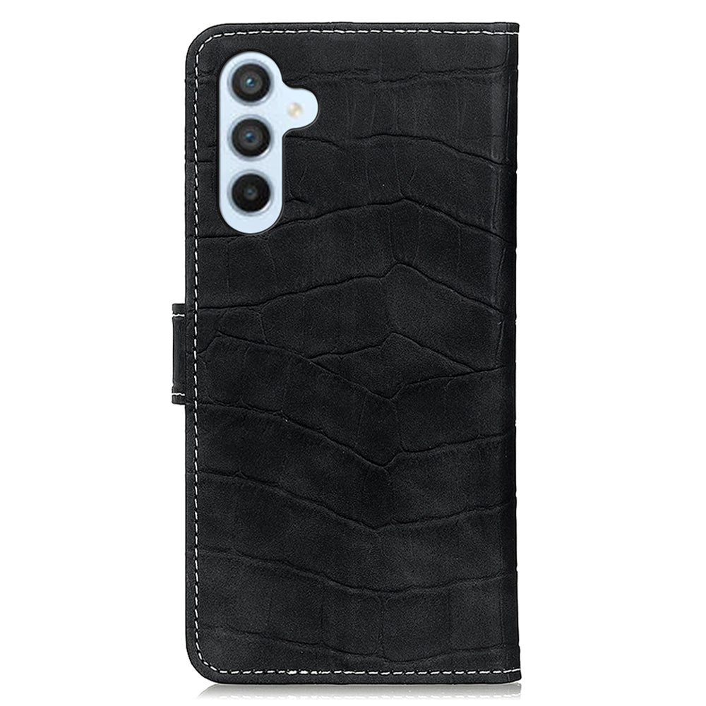For Samsung Galaxy M54 5G / F54 5G Leather Phone Case Stand Crocodile Texture Phone Wallet Cover