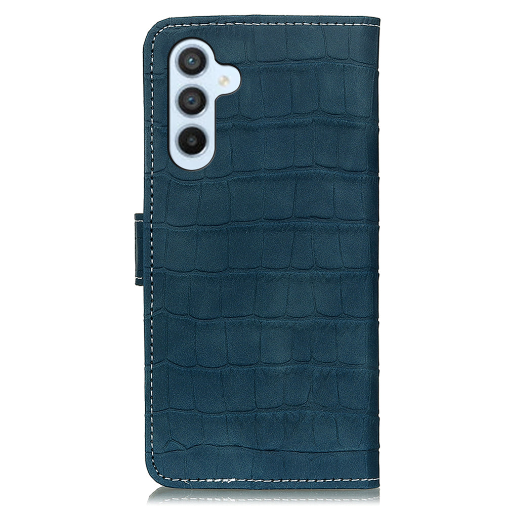 For Samsung Galaxy M54 5G / F54 5G Leather Phone Case Stand Crocodile Texture Phone Wallet Cover