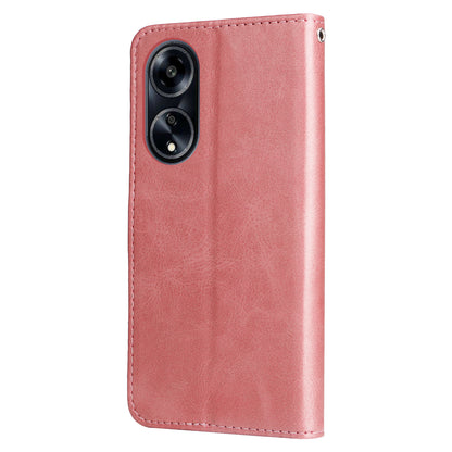 Leather Phone Case for Oppo A1 5G / A98 5G / F23 5G , Calf Texture Zipper Pocket Stand Shell Drop-proof Wallet Cover