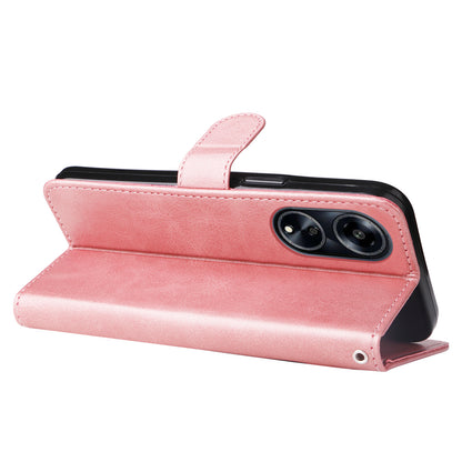 Leather Phone Case for Oppo A1 5G / A98 5G / F23 5G , Calf Texture Zipper Pocket Stand Shell Drop-proof Wallet Cover