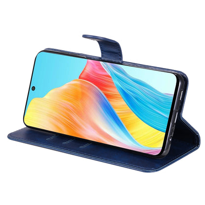 Leather Phone Case for Oppo A1 5G / A98 5G / F23 5G , Calf Texture Zipper Pocket Stand Shell Drop-proof Wallet Cover