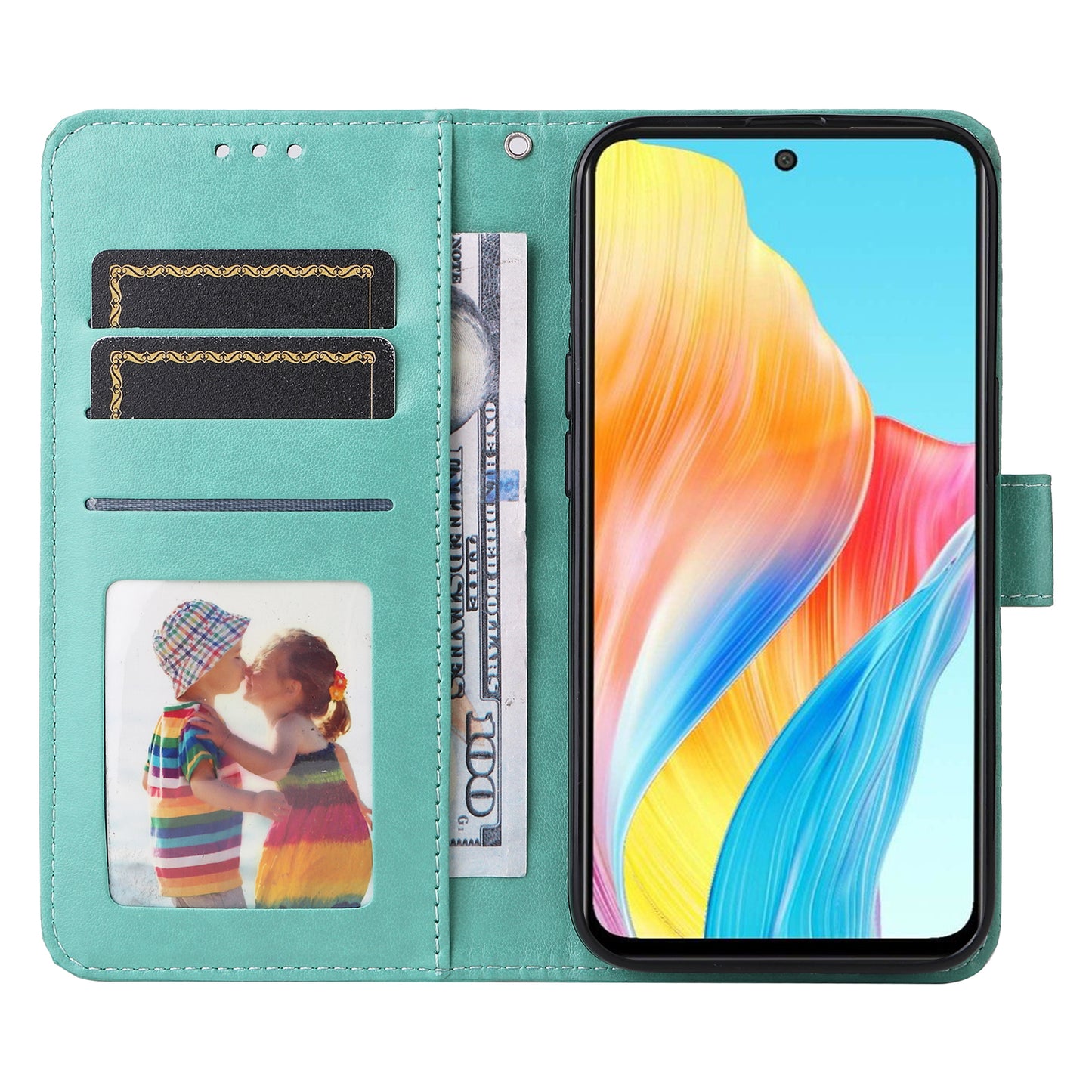 Protective Cover for Oppo A1 5G / A98 5G / F23 5G PU Leather Wallet Sunflower Imprinted Phone Flip Stand Case