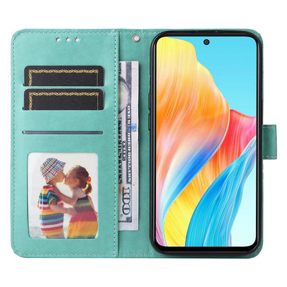 Protective Cover for Oppo A1 5G / A98 5G / F23 5G PU Leather Wallet Sunflower Imprinted Phone Flip Stand Case