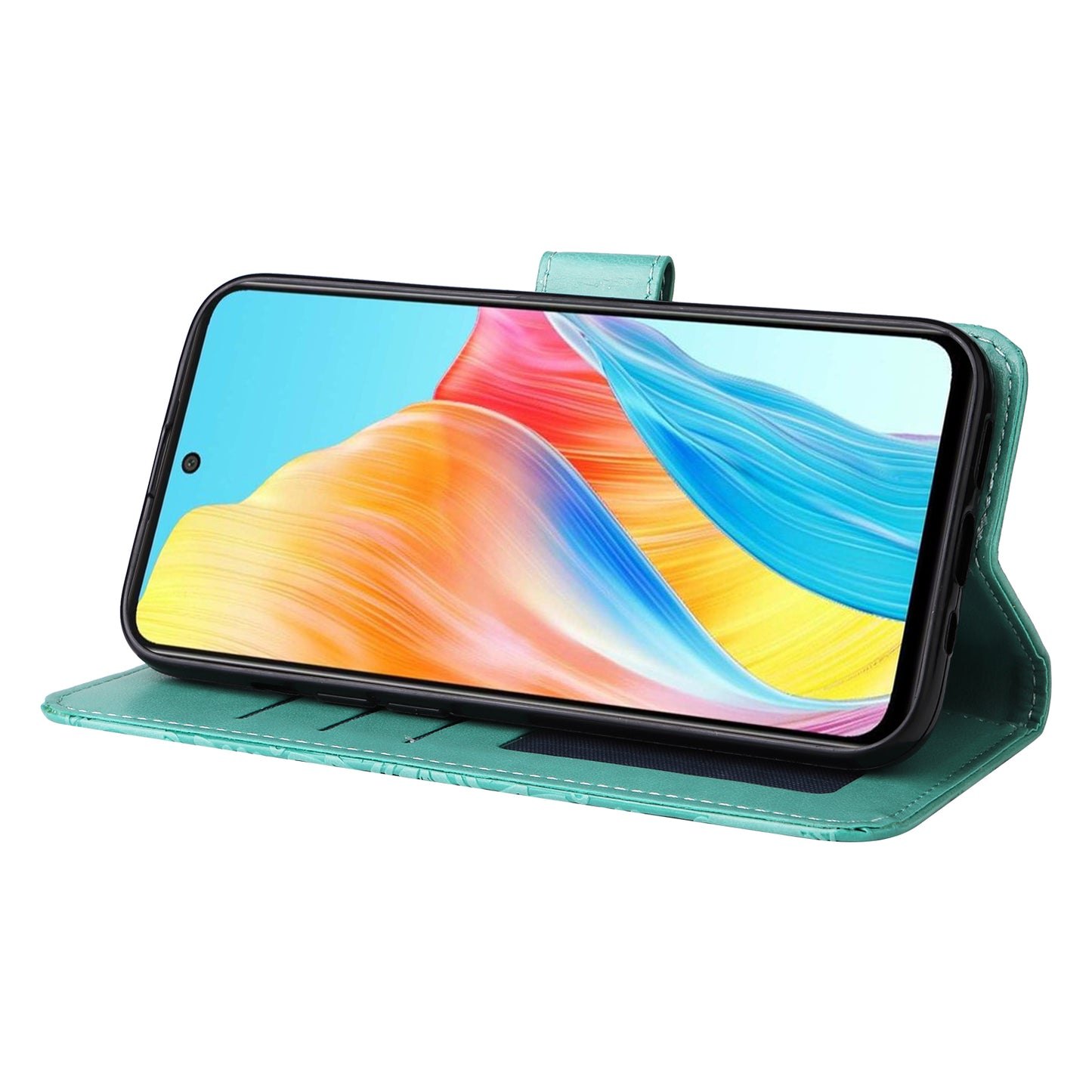 Protective Cover for Oppo A1 5G / A98 5G / F23 5G PU Leather Wallet Sunflower Imprinted Phone Flip Stand Case