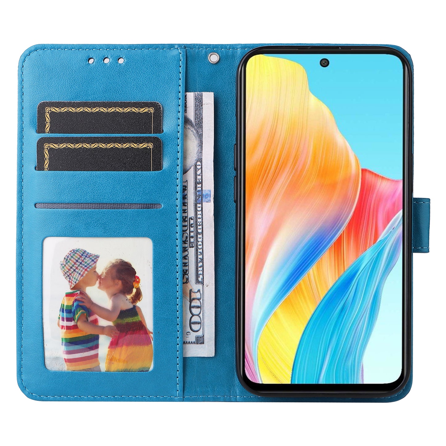 Protective Cover for Oppo A1 5G / A98 5G / F23 5G PU Leather Wallet Sunflower Imprinted Phone Flip Stand Case