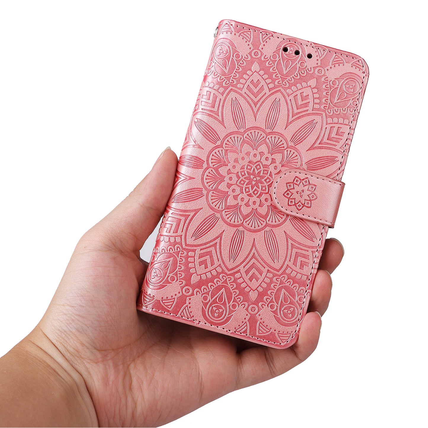 Protective Cover for Oppo A1 5G / A98 5G / F23 5G PU Leather Wallet Sunflower Imprinted Phone Flip Stand Case