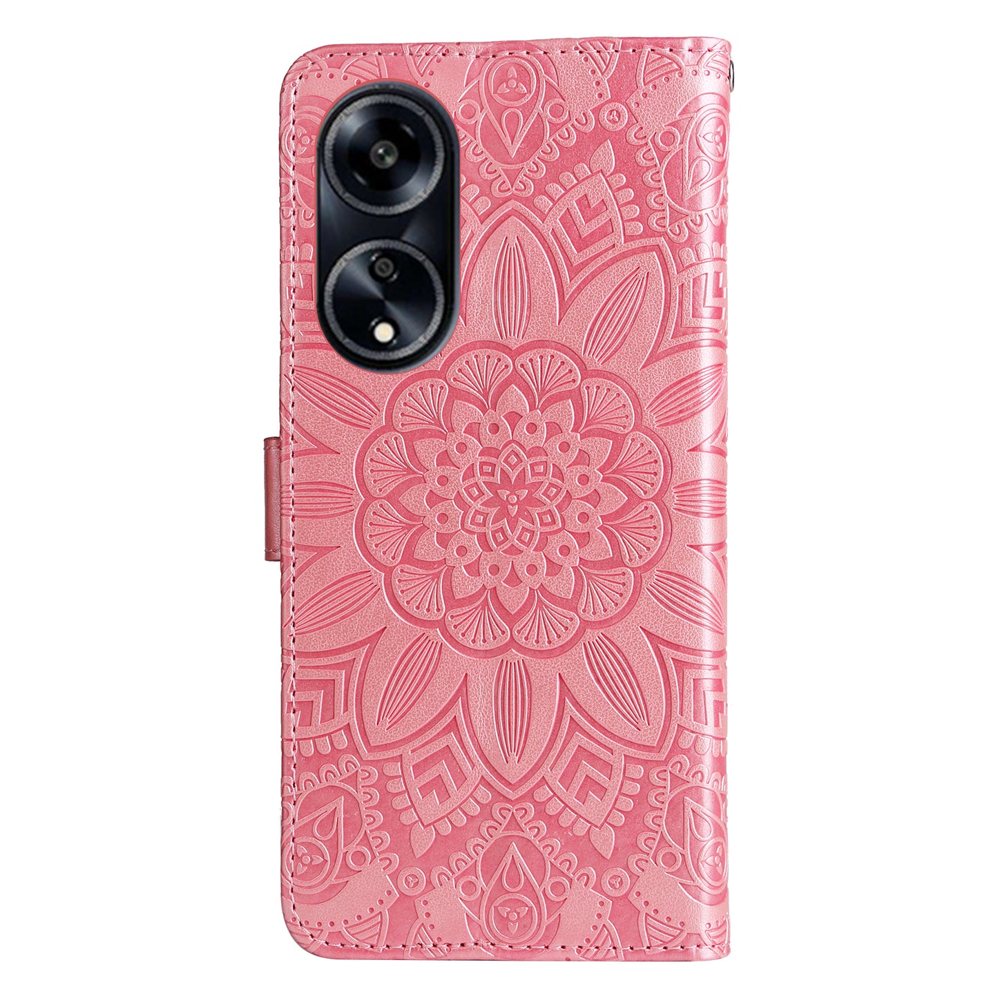 Protective Cover for Oppo A1 5G / A98 5G / F23 5G PU Leather Wallet Sunflower Imprinted Phone Flip Stand Case