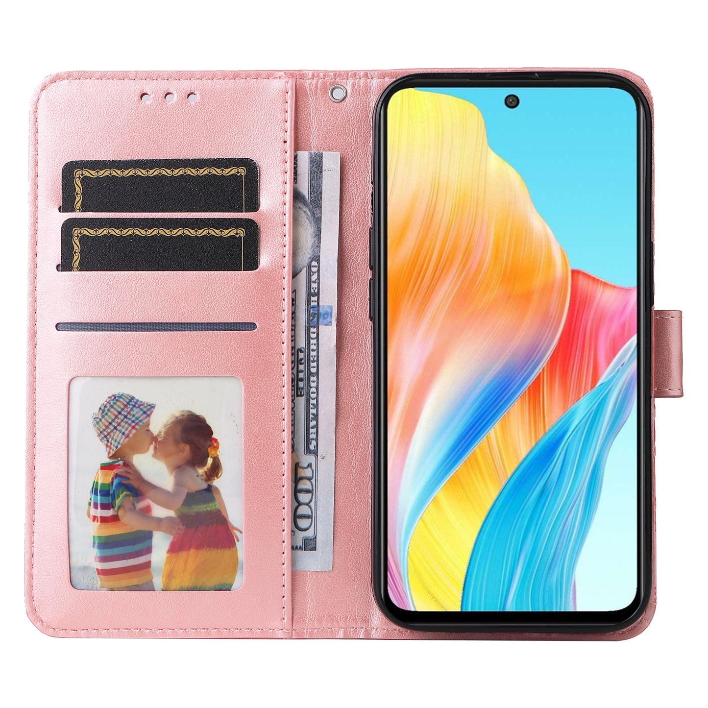 Protective Cover for Oppo A1 5G / A98 5G / F23 5G PU Leather Wallet Sunflower Imprinted Phone Flip Stand Case