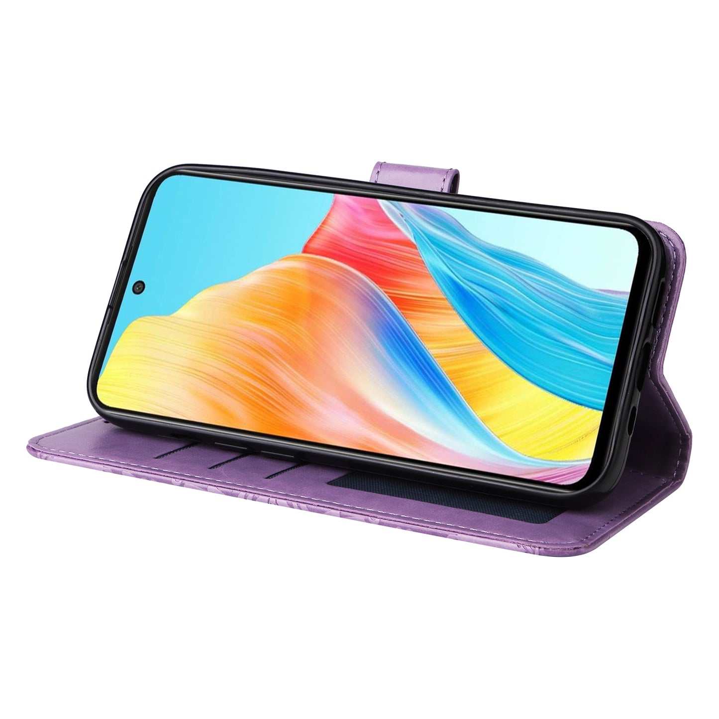 Protective Cover for Oppo A1 5G / A98 5G / F23 5G PU Leather Wallet Sunflower Imprinted Phone Flip Stand Case