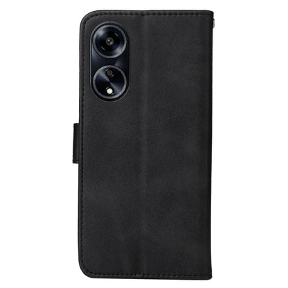 Leather Case for Oppo A1 5G / A98 5G / F23 5G Shockproof Calf Texture Wallet Stand Cell Phone Cover with Strap