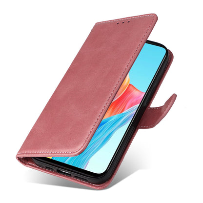 Leather Case for Oppo A1 5G / A98 5G / F23 5G Shockproof Calf Texture Wallet Stand Cell Phone Cover with Strap
