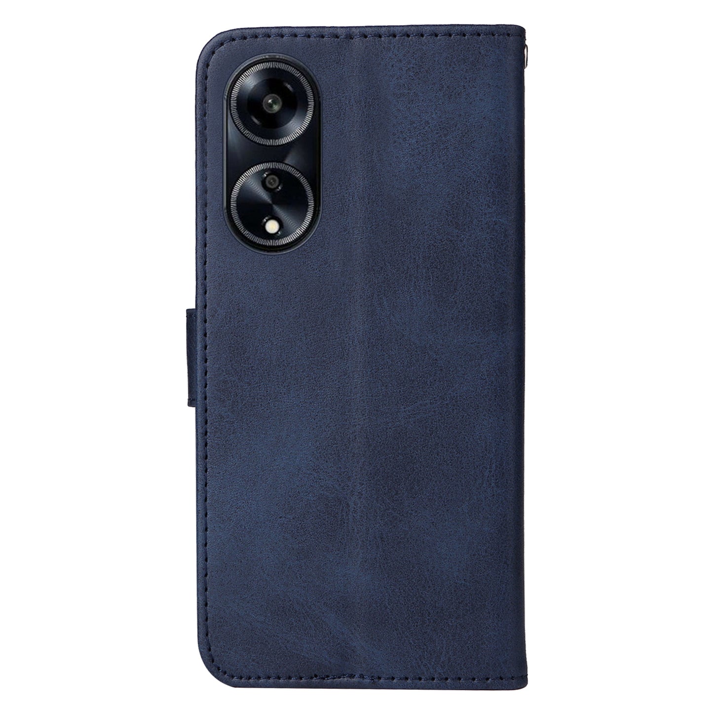 Leather Case for Oppo A1 5G / A98 5G / F23 5G Shockproof Calf Texture Wallet Stand Cell Phone Cover with Strap