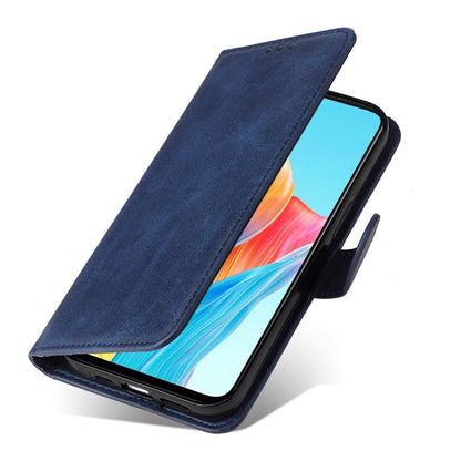 Leather Case for Oppo A1 5G / A98 5G / F23 5G Shockproof Calf Texture Wallet Stand Cell Phone Cover with Strap