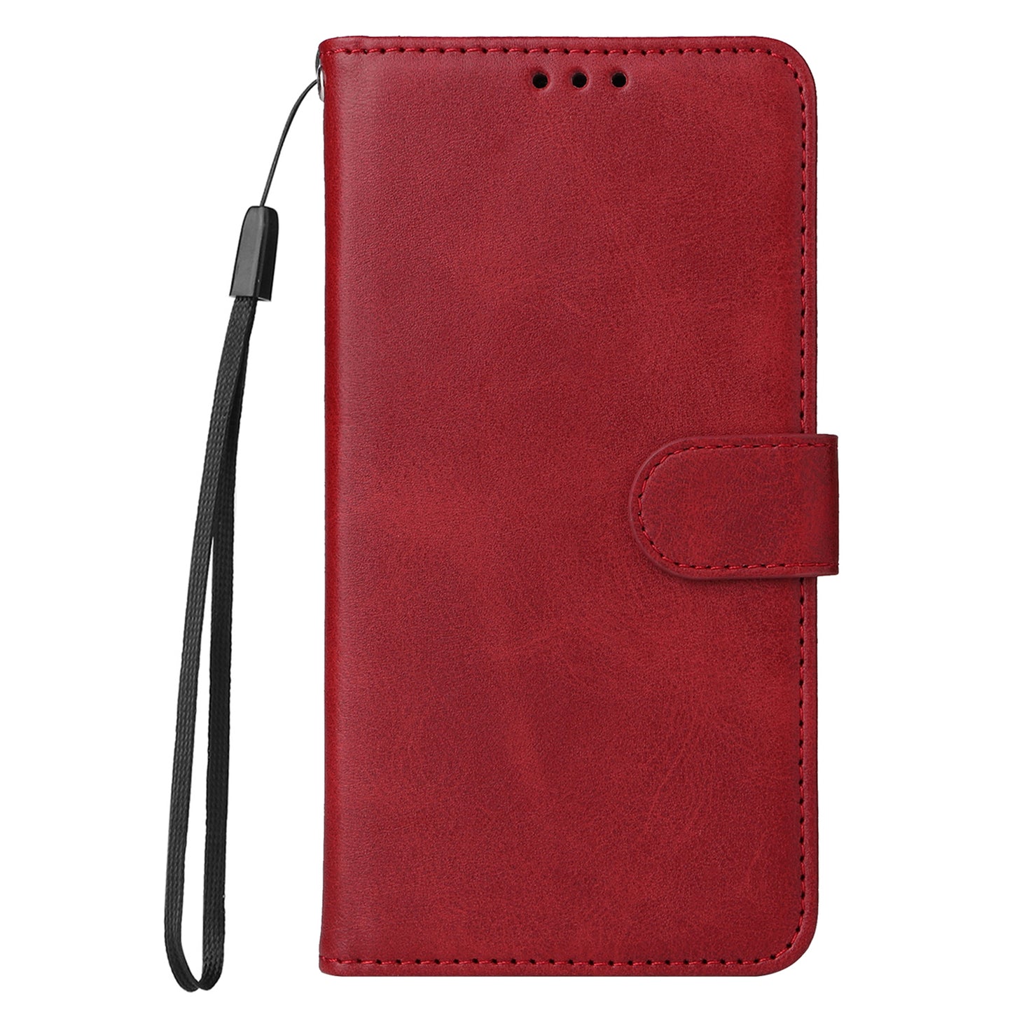 Leather Case for Oppo A1 5G / A98 5G / F23 5G Shockproof Calf Texture Wallet Stand Cell Phone Cover with Strap