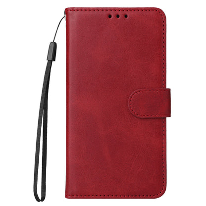 Leather Case for Oppo A1 5G / A98 5G / F23 5G Shockproof Calf Texture Wallet Stand Cell Phone Cover with Strap