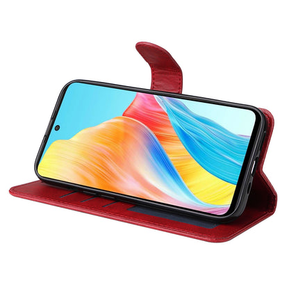 Leather Case for Oppo A1 5G / A98 5G / F23 5G Shockproof Calf Texture Wallet Stand Cell Phone Cover with Strap