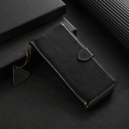 RFID Blocking Phone Case for Xiaomi 13 Ultra , Genuine Cow Leather Cover with Wallet Stand