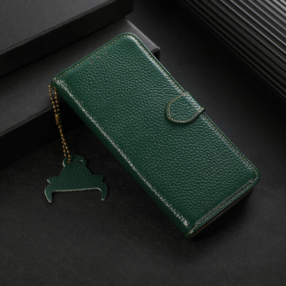 RFID Blocking Phone Case for Xiaomi 13 Ultra , Genuine Cow Leather Cover with Wallet Stand