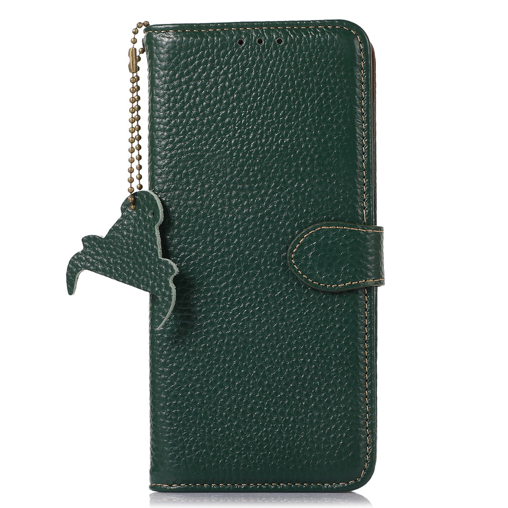 RFID Blocking Phone Case for Xiaomi 13 Ultra , Genuine Cow Leather Cover with Wallet Stand