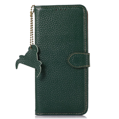 RFID Blocking Phone Case for Xiaomi 13 Ultra , Genuine Cow Leather Cover with Wallet Stand