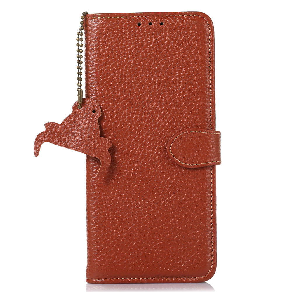 RFID Blocking Phone Case for Xiaomi 13 Ultra , Genuine Cow Leather Cover with Wallet Stand