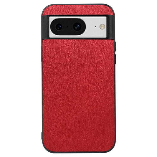 For Google Pixel 8 Wood Grain Phone Case PU Leather+PC+TPU Phone Back Cover