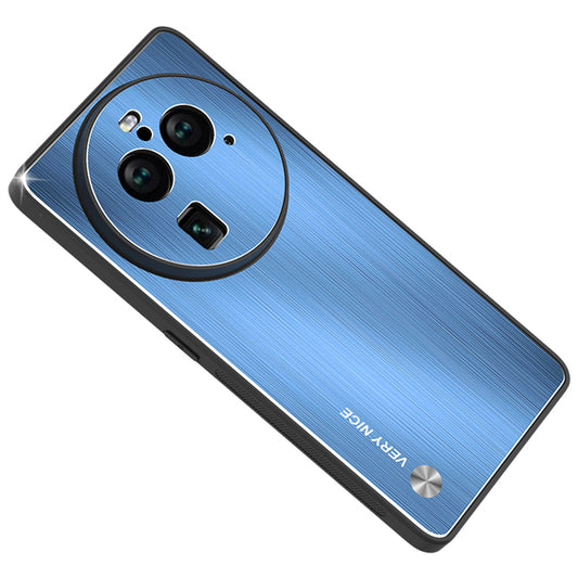 Shockproof Cover for Oppo Find X6 Pro TPU Frame Aluminium Alloy Brushed Phone Back Protector Case