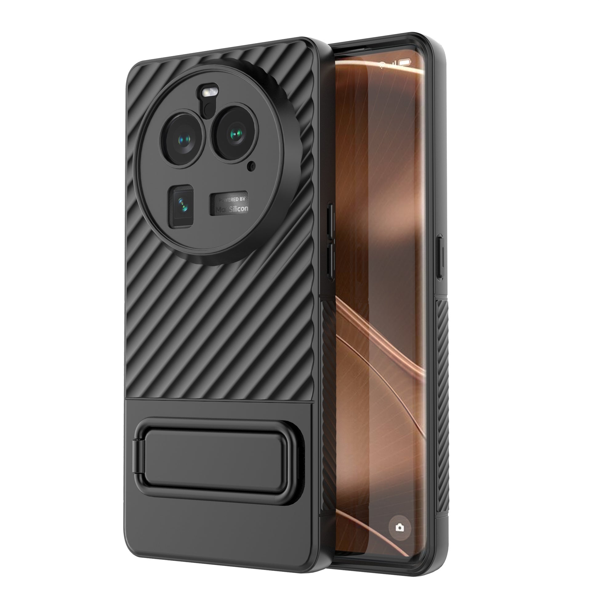 For Oppo Find X6 Pro Kickstand TPU Back Cover Anti-drop Phone Case