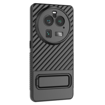 For Oppo Find X6 Pro Kickstand TPU Back Cover Anti-drop Phone Case