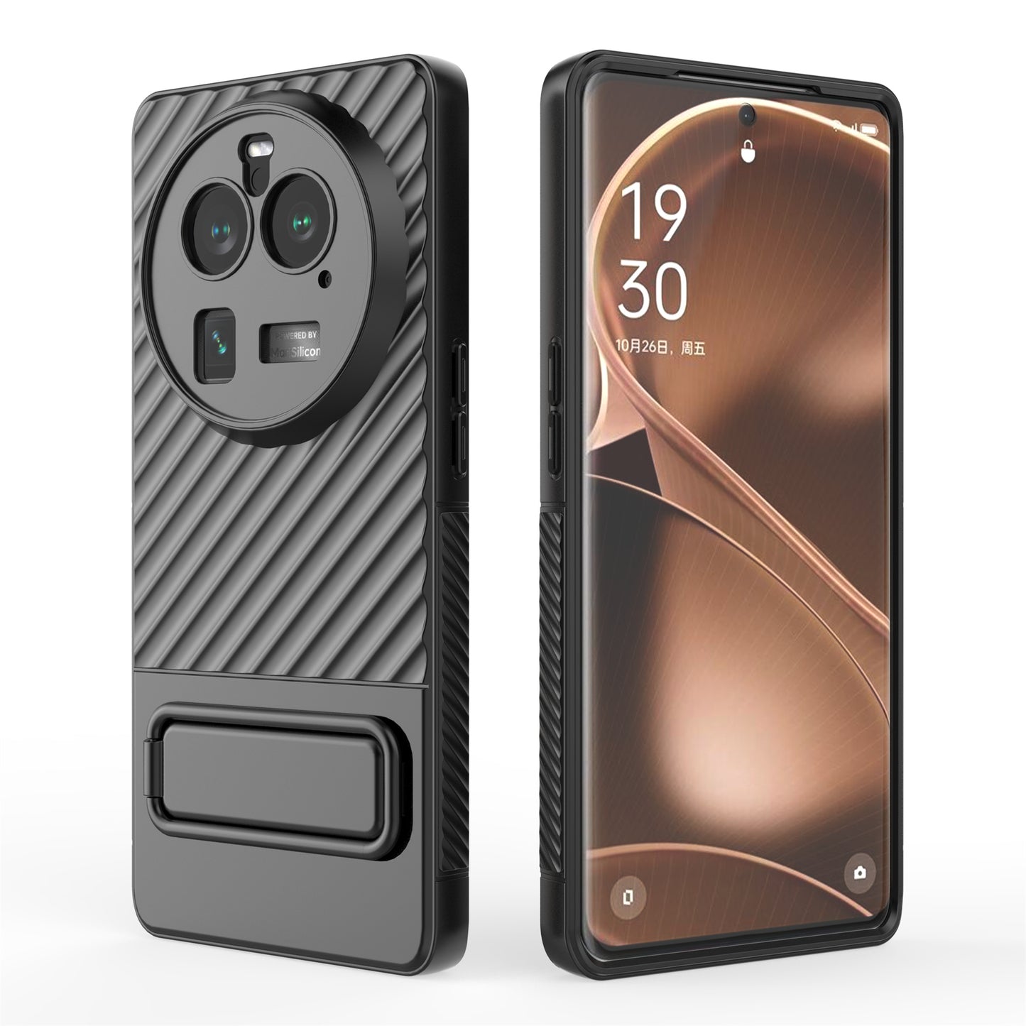 For Oppo Find X6 Pro Kickstand TPU Back Cover Anti-drop Phone Case