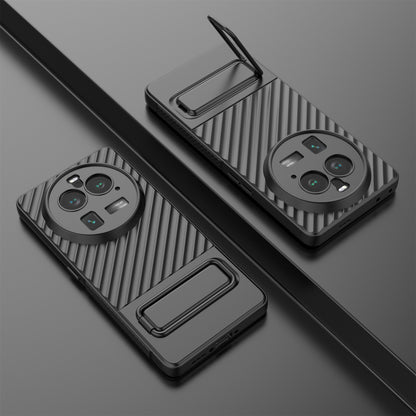 For Oppo Find X6 Pro Kickstand TPU Back Cover Anti-drop Phone Case