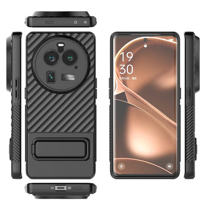 For Oppo Find X6 Pro Kickstand TPU Back Cover Anti-drop Phone Case